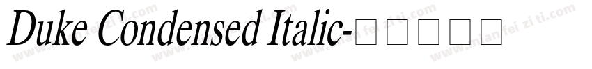 Duke Condensed Italic字体转换